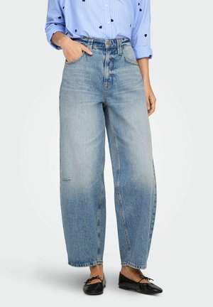HOHE WAIST - Traperice opuštenog kroja - medium blue denim