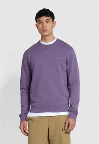 Farah TIM SLIM FIT CREW NECK - Sweatshirt - slate purple