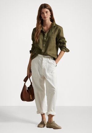 Polo Ralph Lauren CLASSIC FIT LINEN SHIRT - Gombos blúz - outdoors olive