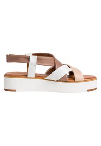 Tamaris Platform sandals - offwhite comb