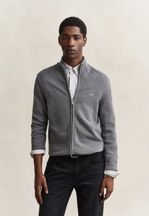 GANT, Strickjacke - dark grey melange