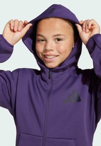 adidas Sportswear Majica s kapuljačom i patentnim zatvaračem - aurora plum/aurora black