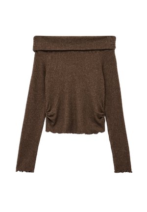 Langærmet T-shirt - brown