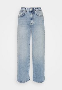 ONLINC HOPEEX HI WIDE LEG REAPET - Calças de ganga de corte relaxado - light blue denim