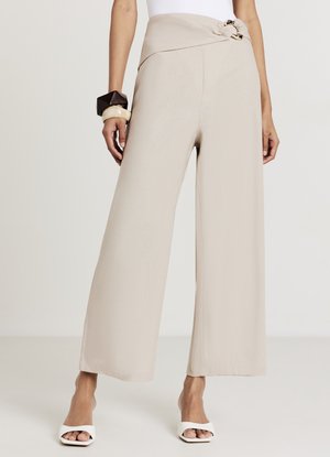 Calliope CULOTTE CON FIBBIA - Trousers - sabbia medio