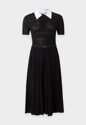 Tory Burch, MONOGRAM POINTELLE PLEATED DRESS - Hverdagskjole - black/white