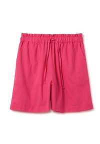 Pantaloni corti rosa realizzati in tessuto leggero, con vita elasticizzata e coulisse, tasche laterali e un taglio comodo.