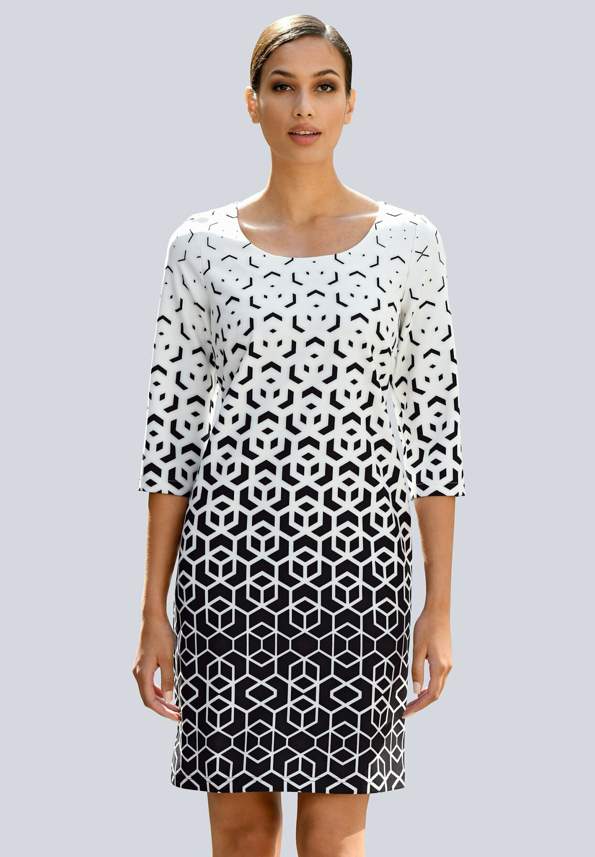 Alba Moda - Etuikleid - schwarz weiß