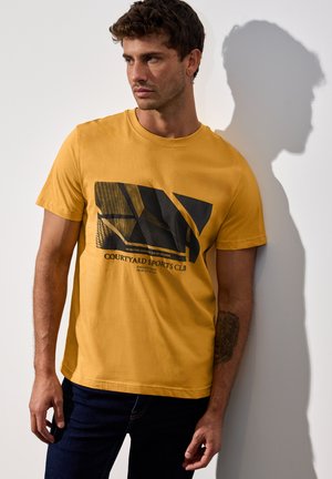 Street One MEN Print T-shirt - gelb