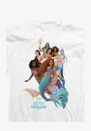 Disney, THE LITTLE MERMAID GROUP POSTER WITH ARIEL AND KING TRITON - Long sleeved top - white