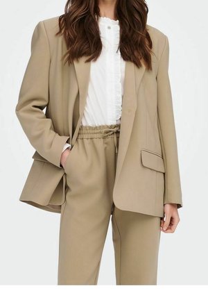 Halflange jas - beige