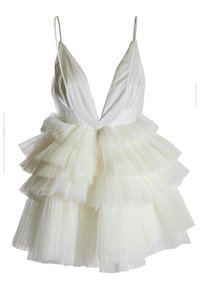 True Decadence GIA PLUNGE FRONT TIERED - Cocktailklänning - white