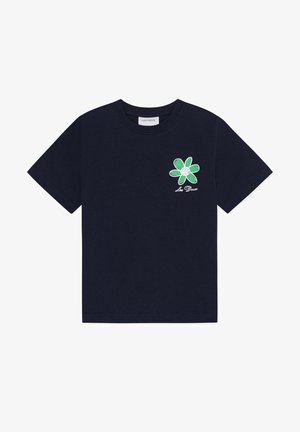 Les Deux, FLOWER UNISEX - Print T-shirt - dark navy