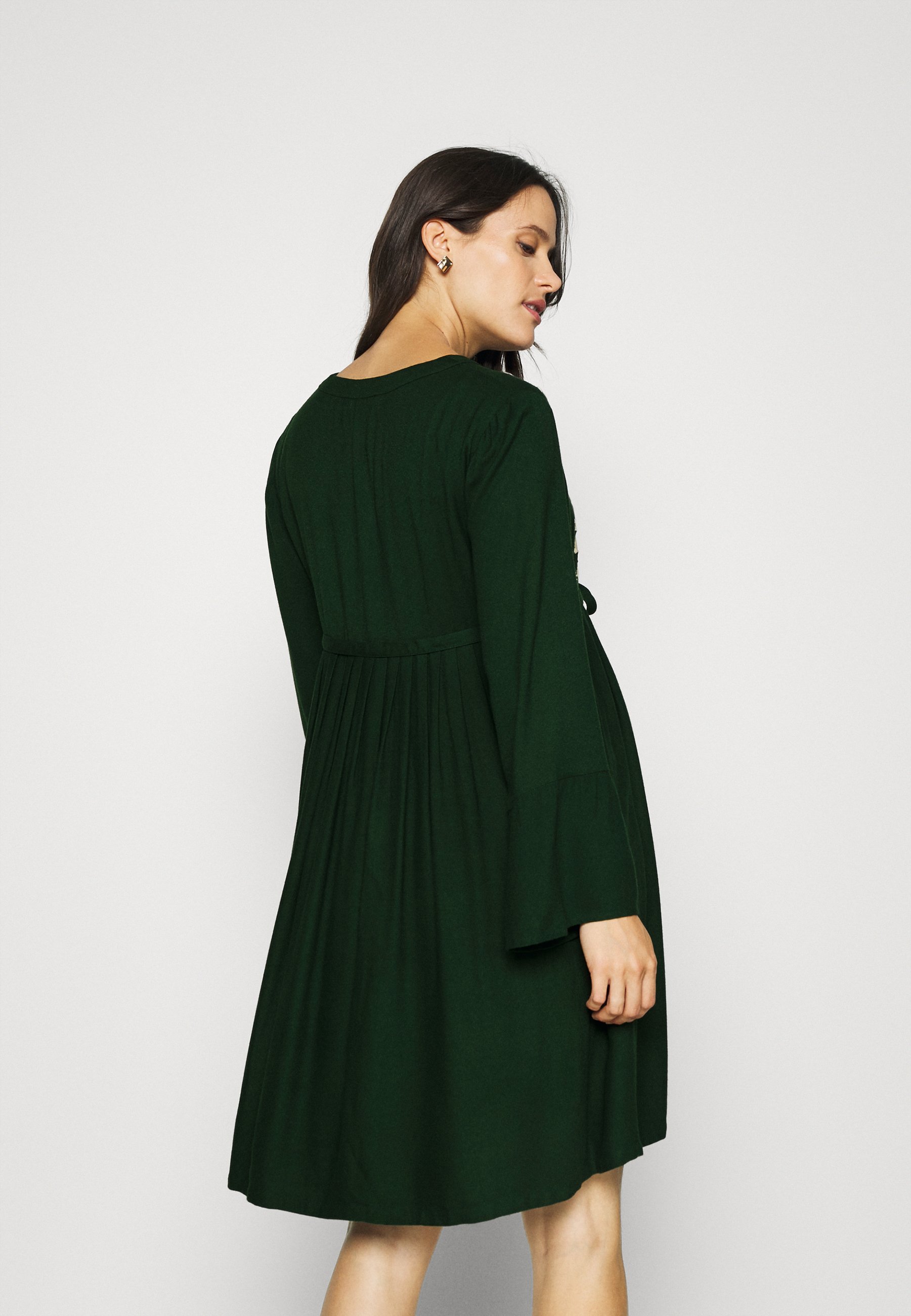 forest green casual dress