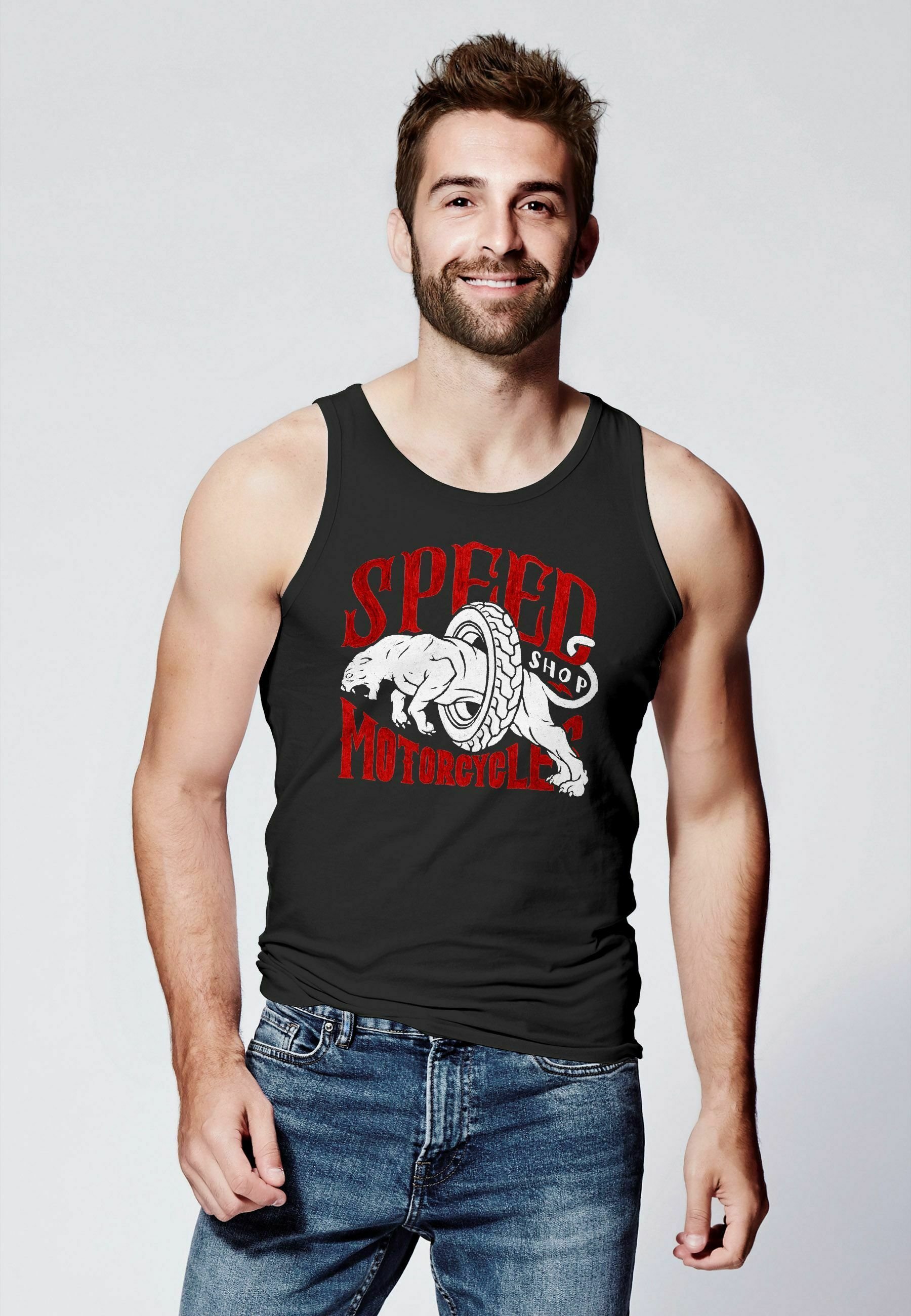 Neverless Damen Tanktop – Mit Totenkopf & Wings Print, Racerback, Aus 100% Baumwolle, Slim Fit, Für Lässige Sommeroutfits