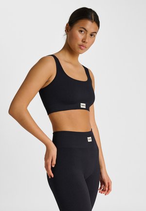 Hummel, Medium support sports bra - black