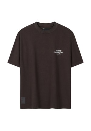 Another Cotton Lab, SRC WASHED T-SHIRT - T-shirt print - washed chocolate
