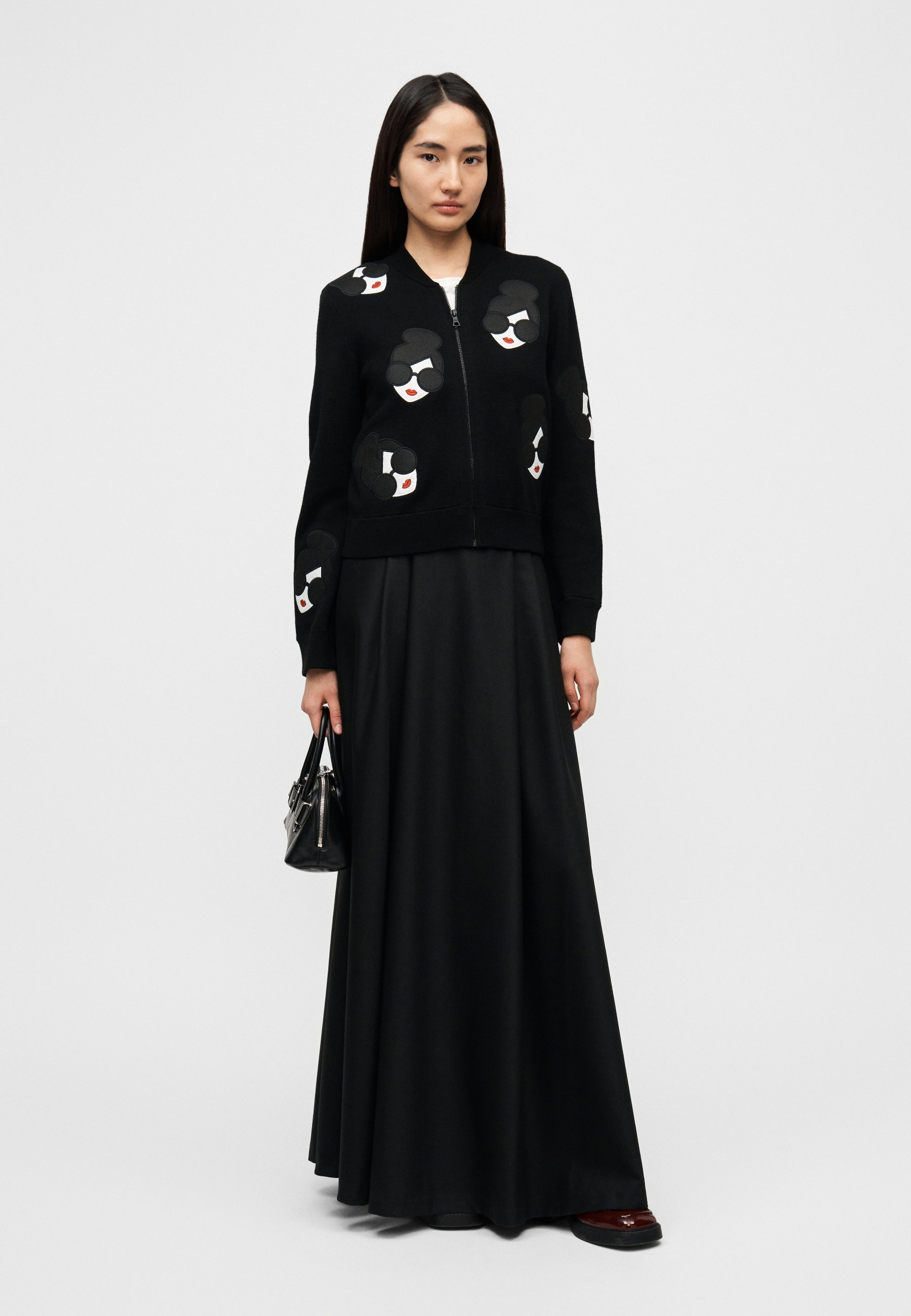 Alice + Olivia THERON STACE FACE ZIP UP - Cardigan - black/light