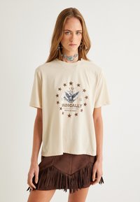 T-shirt print - beige