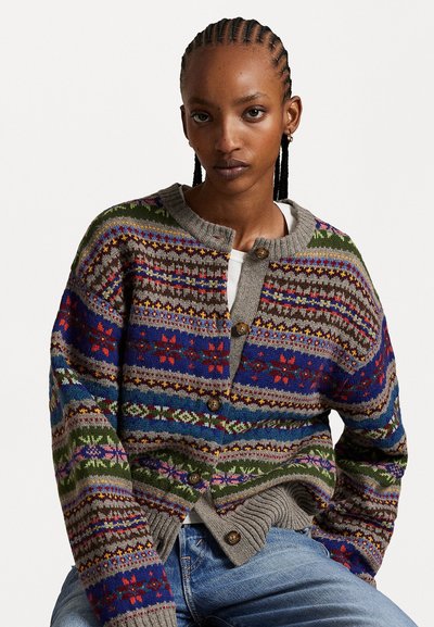 Polo Ralph Lauren FAIR ISLE BUTTONED CARDIGAN - Kardigan - multi-colored