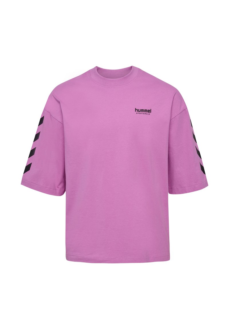 Hummel T-shirt print donkerroze