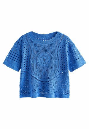 Next SHORT SLEEVE CREW NECK REGULAR FIT - T-shirt con stampa - bright blue