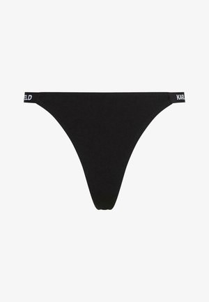 KARL LAGERFELD, KARL LAGERFELD UNDERWEAR BOTTM LOGO HIGH-LEG THONG - Tanga - black