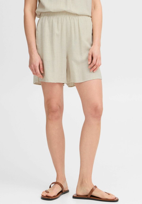 FRJUNA - Shorts - birch melange