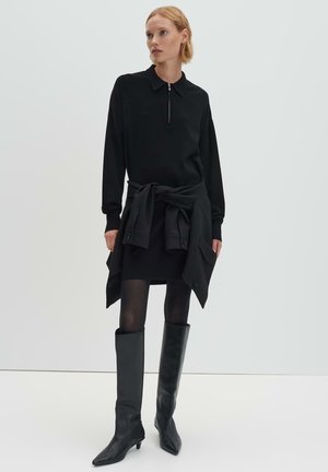 Strickkleid - black