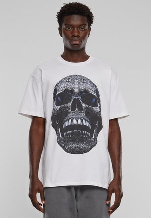 Forgotten Faces DIAMOND SKULL - Print T-shirt - white
