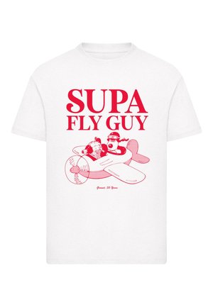 WALLACE AND GROMIT SUPA FLY GUY - Print T-shirt - white