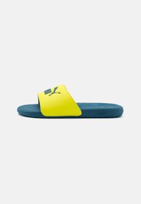 Puma COOL CAT 2.0 JR UNISEX - Badesandaler - lime sheen/ocean tropic