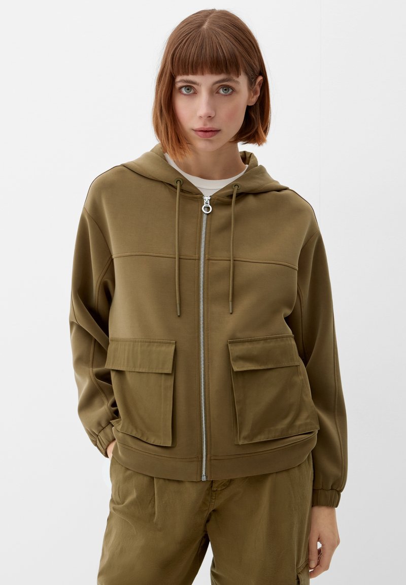 s.Oliver Sweatjacke - olivgrün