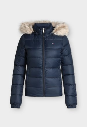Tommy Jeans, BASIC HOODED DOWN - Tollkabát - dark blue