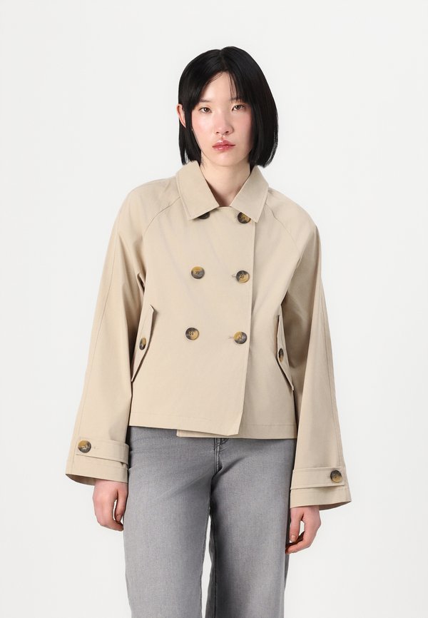 ONLAPRIL LIFE SHORT TRENCHCOAT - Short coat - oxford tan