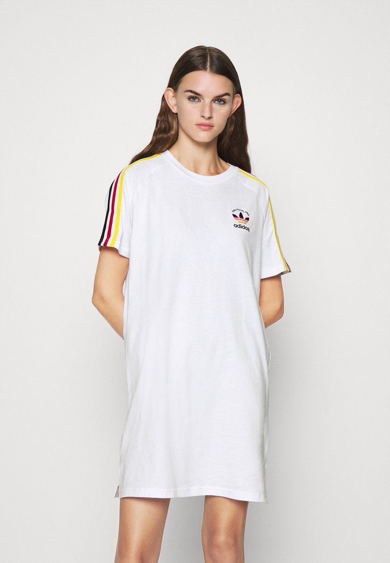 adidas Originals - STRIPES SPORTS INSPIRED REGULAR DRESS - Jersey dress - white/multicolor, Enlarge