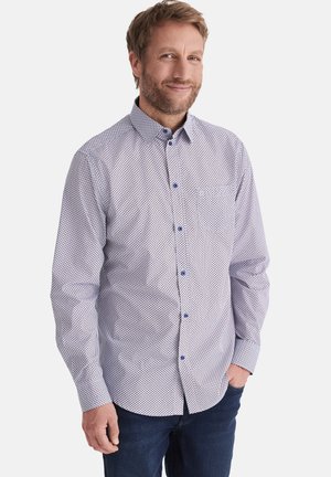 HUGH LANGARM REGULAR FIT - Hemd - blue geometric