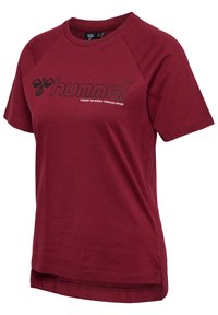 Hummel HMLNONI 2 0 - T-shirt print - cabernet