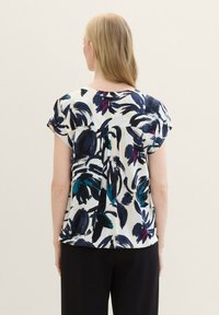 TOM TAILOR Bluse - dark blue floral design