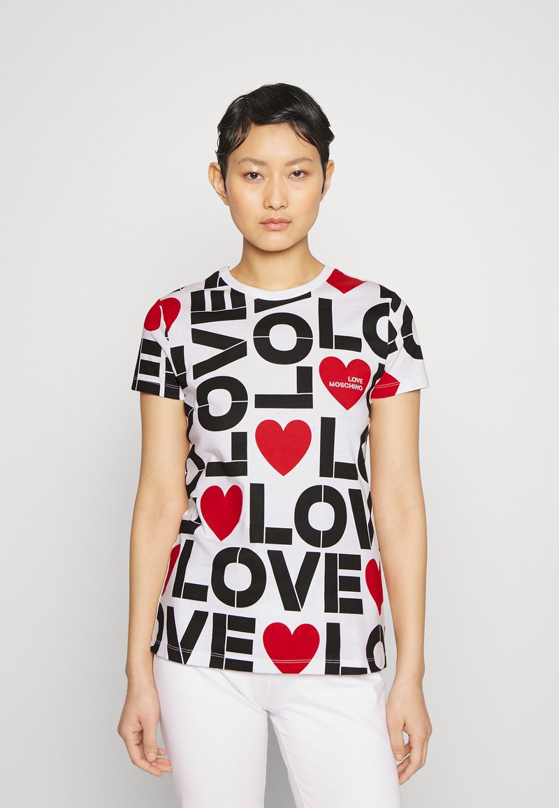 Love Moschino Triko s potiskem white/bílá Zalando.cz