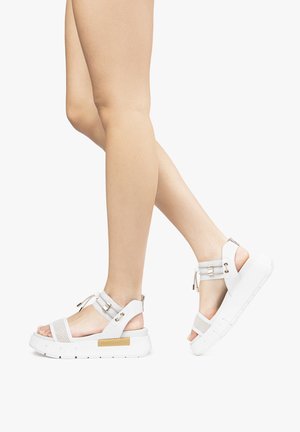 Sandalen met plateauzool - bianco