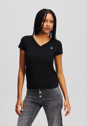 V-NECK - T-shirt basic - black