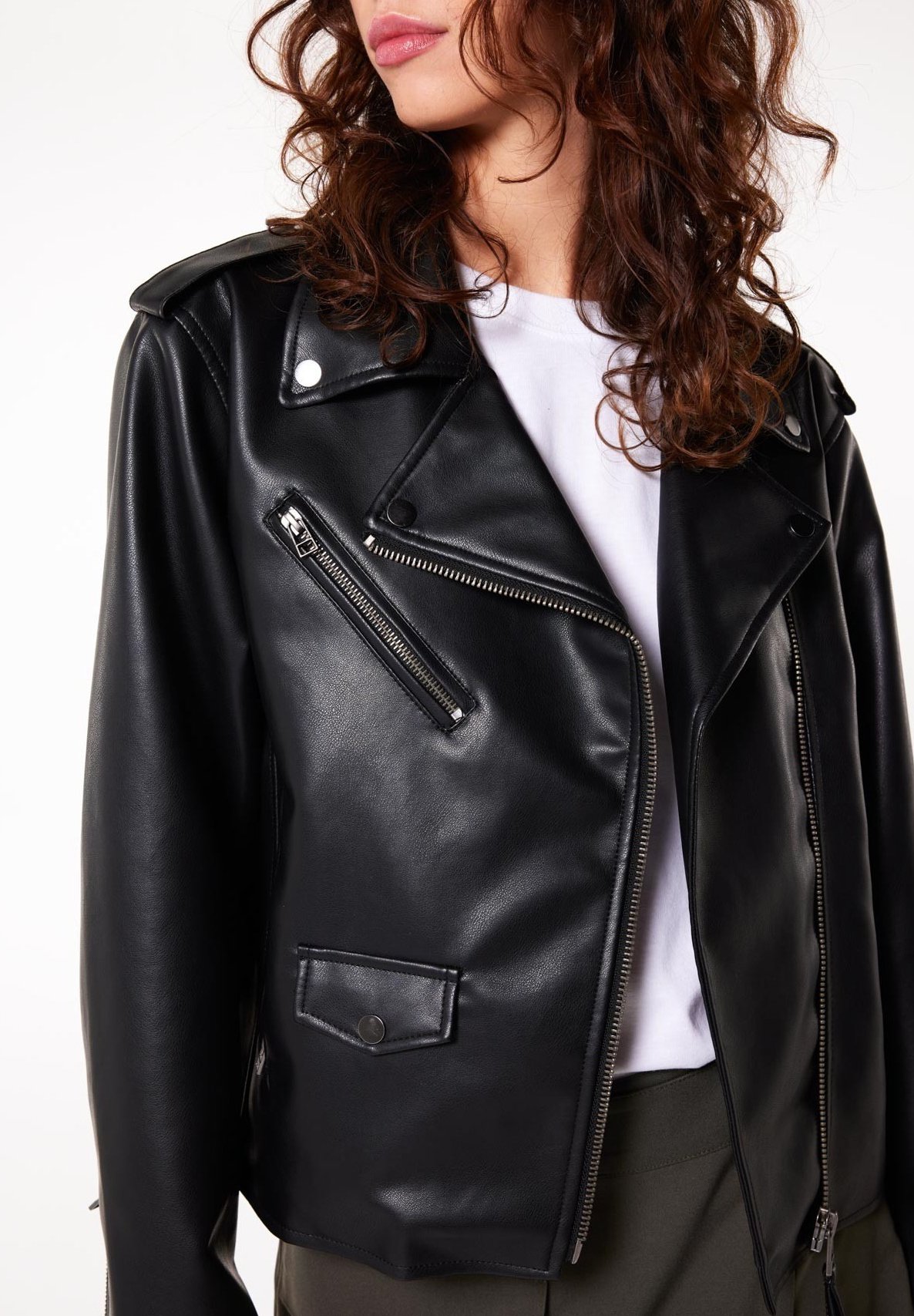AMERI FAKE LEATHER COLOR JACKET 【公式通販】 AMERI FAKE LEATHER COLOR JACKET 【公式通販】