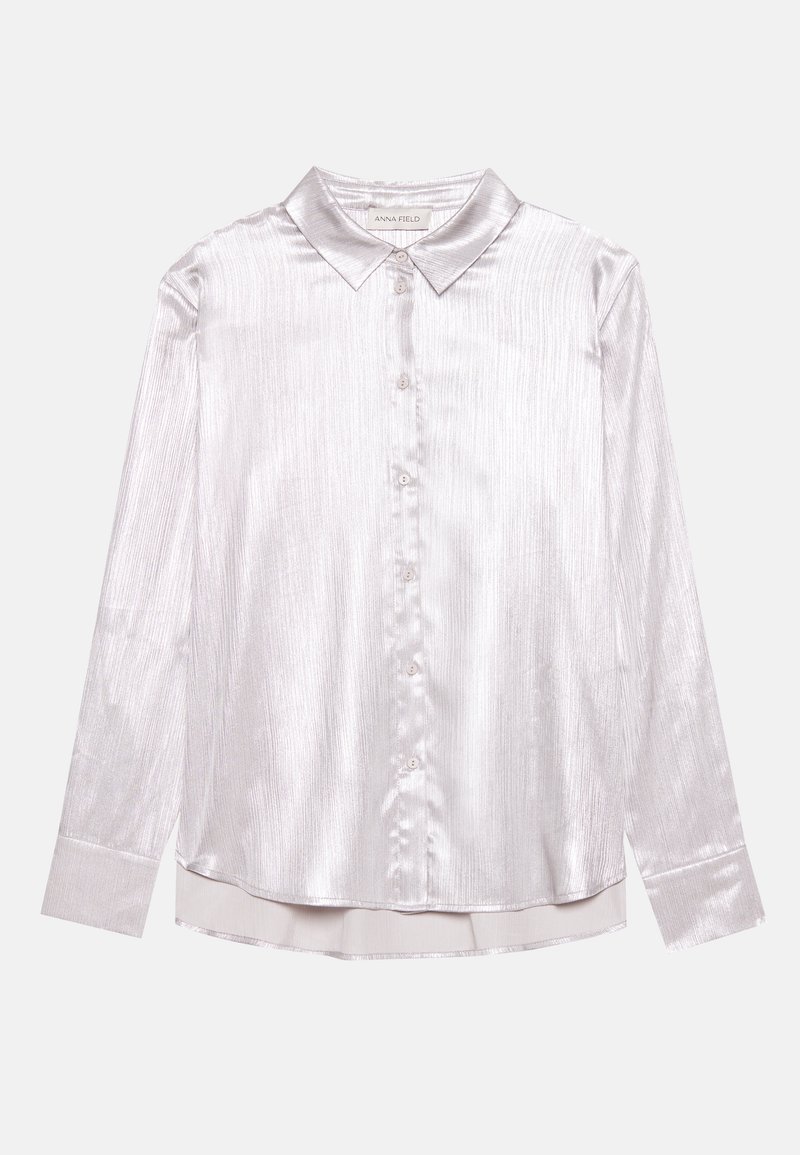 Anna Field Overhemdblouse zilverkleurig Anna Field Overhemdblouse zilverkleurig