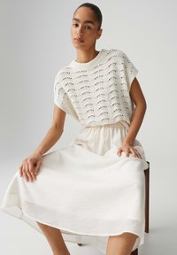 OPUS A-lijn rok - light cotton/wit - Zalando.nl