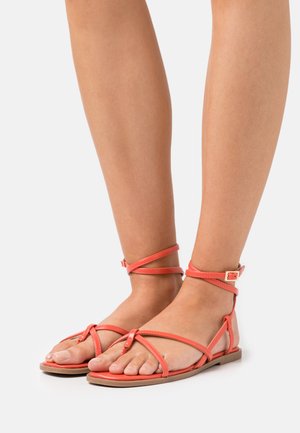ONLMIA STRAP TOE SPLIT - T-bar sandals - coral
