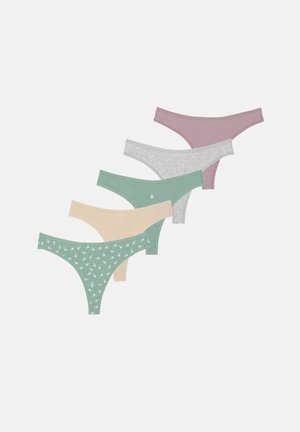 Stringid - mauve/grey melange/apricot/sage/sage base printed