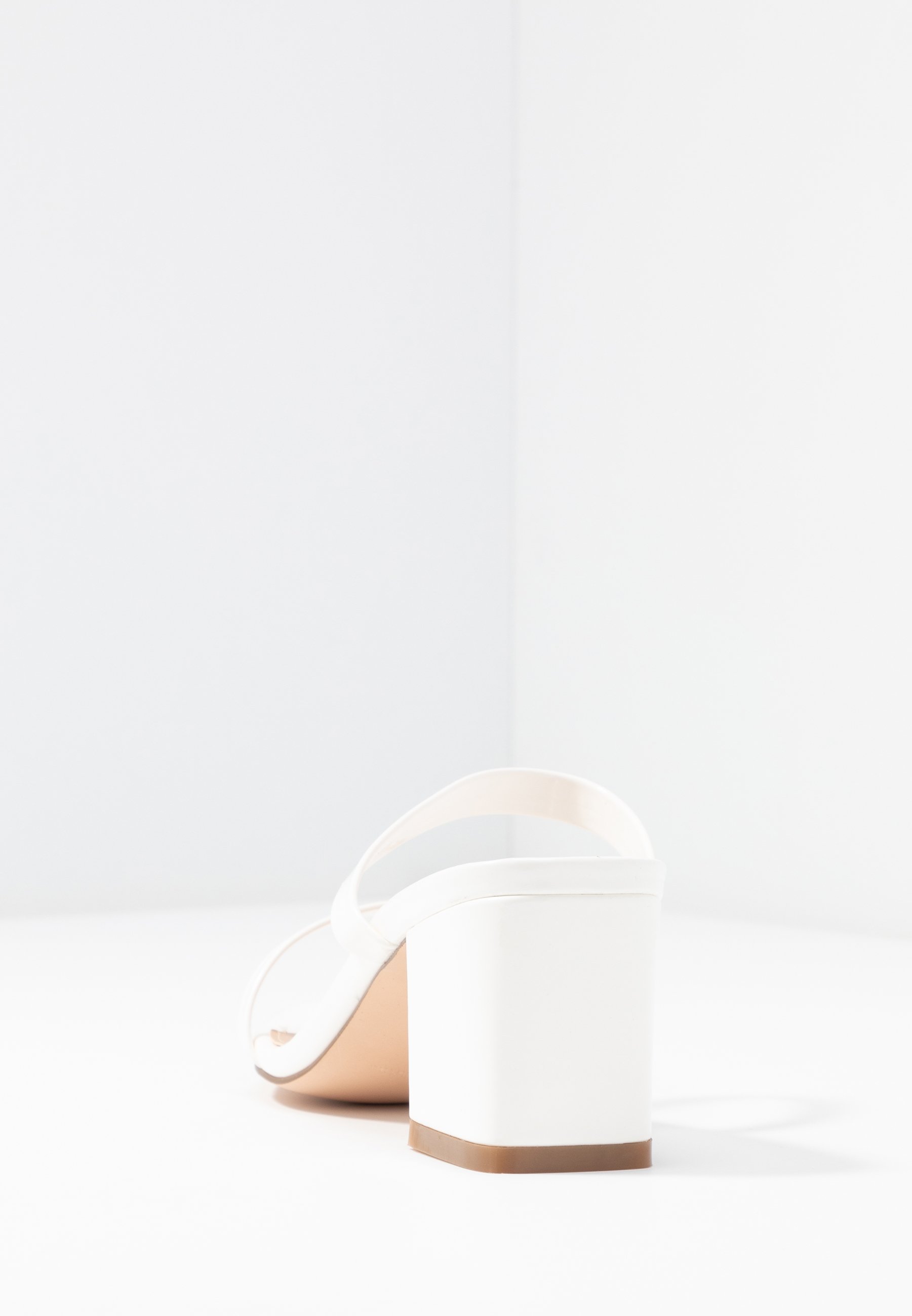 white two strap heels