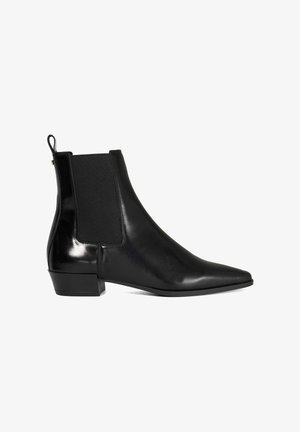 Dune London, PARKAS SUEDE - Lage laarzen - black plain leather