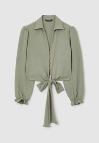 Calliope CROP CON NODO - Hemdbluse - salvia